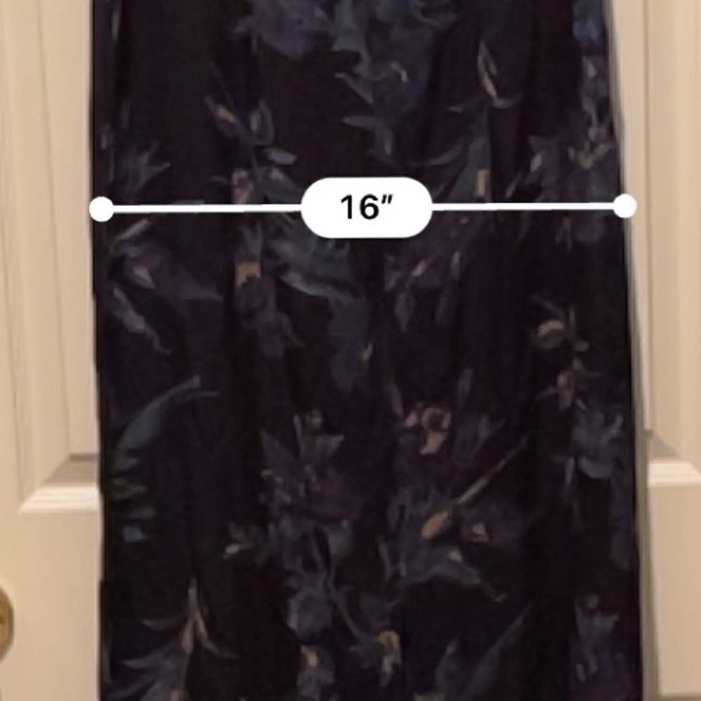 Laura Ashley 1990’s Vintage Maxi Blue Purple Muted Fairycore Floral Dress sz - Picture 9 of 12